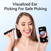 Aspoven Ear Wax Removal - Wireless WiFi Rechargeable Ear Cleaner, Hassle Instant Removes Ear Wax, 1080P HD Camera Lens & 8 Pcs Ear Set - For Daily Ear Pick,6 LED Lights 5 Types Of Ear Scoop Ear Tips Replacement(Black) - 白色基本款 - 查看 6