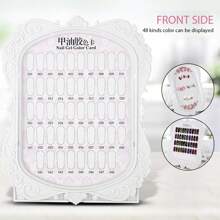 1PC Nail Polish Display Stand 48 Colors Gel Manicure Practice Rack Flower Design - As Shown - View 10