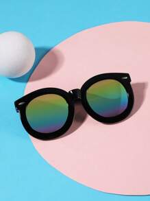 1 PC Boys Girls 4-8Y Acrylic Casual Clashing Color Spring Fashion Glasses For Holiday Outing, Costume Matching And Party Use
