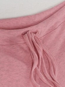 Women's Sleepwear Set, Two-Piece Short-Sleeve Top + Shorts, Fitted Short-Sleeve T-Shirt, Drawstring Shorts, Modal Fabric, Available In 6 Colors, Skin-Friendly And Breathable Pajamas, Casual, Home, And Sportswear, Suitable For Multiple Occasions. - 粉色 - 查看 10