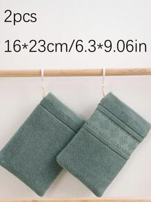 QIBHI 2/8pcs 100% Cotton Bath Mitts, Soft Terry Cloth Material, Absorbent, Suitable For Bathing, Makeup Removal, Reusable, Multiple Colors (Traceable Cotton) Home Bathroom Decor Fall Decor Back To School For Beauty Salon Home Bathroom Shower Towels For Beauty Salon, Hotel Sports,Home Essentials, Towel, Skin Care - Multicolor - View 3