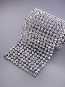 0.5/1码 精致锥形塑料铆钉，网状铆钉锥，适用于万圣节、圣诞节装饰、夹克、服装、鞋子、包袋、工艺品制作，多种颜色可选 - 彩色 - 查看 18