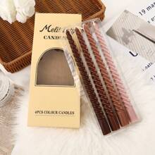 4pcs Ombre Color Spiral Taper Candles, Home Decor, Romantic Wedding Decoration, Suitable For Wedding, Candlelight Dinner, Restaurant, Bedroom, Bathroom, Office, Mother's Day, Birthday Gift Gifts Graduation