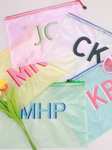 Custom Monogram Small Water Resistant Zipper Bag Pouch | Personalized Wet Dry Bag For Mask, Pool, Beach, Lake, Boat, Travel, Toiletries Large Shadow Monogram Pool Bag,Bridesmaids Wedding Bag,Custom Bachelorette Sunscreen Bag,Sunscreen Storage Bag,Bachelorette Gift ,Ornamental High-Quality,Stylish,Fashionable,Adorable,Colorful,Cute Custom,Personalized,Unique Ideal Gifts For Her Boyfriend,Girlfriend Living Room,Home,Office