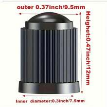 500/1000 件黑色塑料轮胎气门盖，适用于汽车、SUV、自行车、摩托车、卡车的通用气门杆盖 - 气密防尘密封，黑色