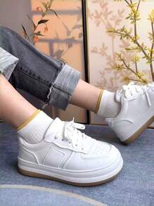 5 Pairs Mid-Calf Socks For Students, Short Style Versatile Socks For Spring And Autumn