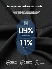 1 pieza Camiseta interior sin mangas de hombre elástica y sin costuras, de secado rápido