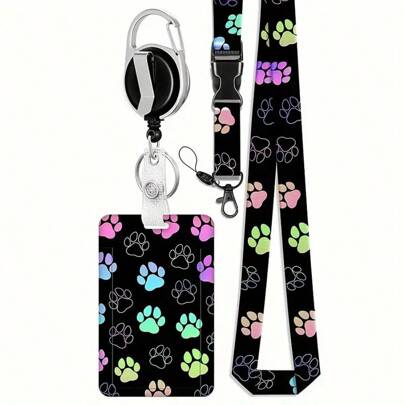 ID Badge Holder With Breakaway Lanyard, Fashionable Lanyards For ID Badges Cute Badge Reel Retractable, ID Card Holder Keychain Name Badge Clip, Nurse Teacher Gifts,School Supplies,Back To School