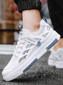 [Men's 2025 Casual Sneakers] Colorblock Breathable Mesh | Lightweight Material + Anti-Slip Outsole | Multi-Scenario Elite Shoes For Urban Commuting And Fitness ,Gym