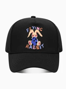 1pc Unisex Cute Rabbit Baseball Cap, Fashionable Trucker Hat With Adjustable Strap For Outdoor Sun Protection, Suitable For Spring And Autumn Travel, Tourism, Beach Vacation Street - Multicolor - View 3