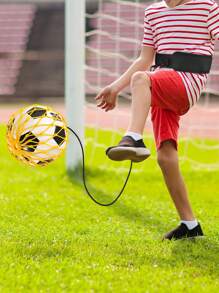 1pc Soccer/Football Training Tool With Waist Belt - Yellow - View 1