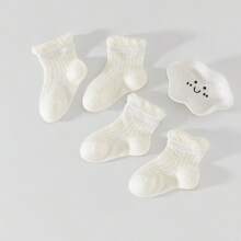 3 Pairs Mixed Newborn Baby & Toddler Anti-Slip Short Mesh Socks For Indoor Crawling, Summer Thin Style