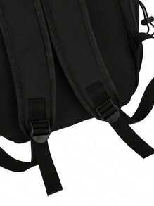 1pc Unisex Casual Outdoor Large Capacity Solid Color Waterproof Wear-Resistant Backpack For City Commuting - Multicolor - View 10