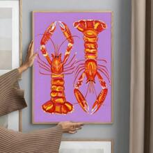 1pc Colorful Sardine Lobster Fish Ocean Animal Poster Prints Perfect Design Nordic Modern Living Room Home Decor Gift No Frame