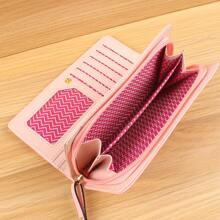 可爱卡通动物印花长款钱包女士可折叠大容量手拿包钱包迷你钱包钱夹