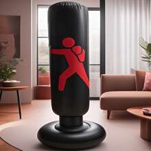 1 pieza Bolsa de boxeo inflable de fitness con soporte engrosado y catártico tridimensional