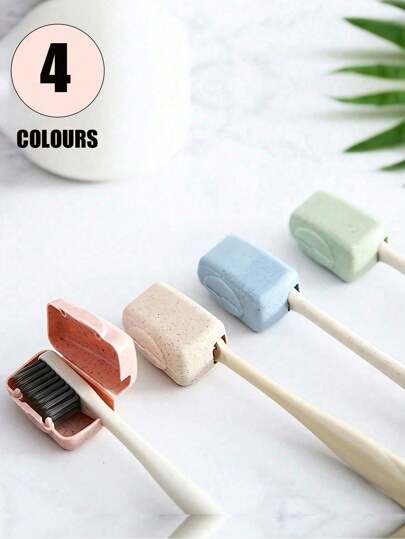 4pcs/2pcs/1pc Portable Toothbrush Case - Keep Your Toothbrush Clean On The Go! Toothbrush Holder Tooth Brush Holder Toothbrush Cover Toothbrush Head Cover Toothbrush Head Cases Toothbrush Cap Toothbrush Protector Travel Accessories Back To School Stuff Dorm Essentials Travel Essentials Travel Organizer For Beach Summer Vacation Back To School Halloween Gifts Christmas Gifts Perfect Gifts For Friends, Girls, Moms, Teachers, Nurses Travel Must Haves Holiday School Accessories Supplies Back To School Supplies
