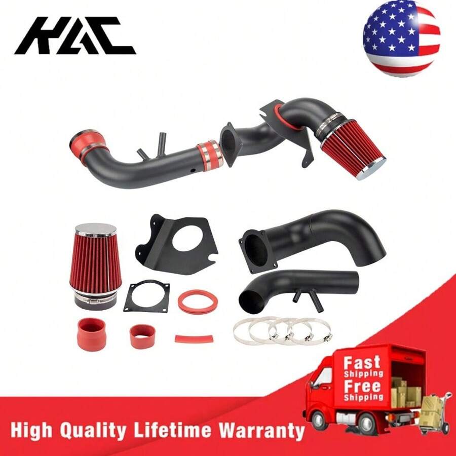 Cold Air Intake System + Red Filter For 1996-2004 Mustang GT 4.6L V8