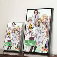1 件经典动漫 Hetalia World-Stars 经典复古海报帆布印刷海报艺术品可爱房间装饰无框架