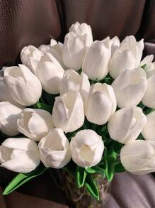 38pcs/24/12/6/1pc Tulip Artificial Flowers For Home Decoration, Living Room Bedroom Decorative Faux Flowers,Fake Plants,Fall Decor,Room,Desk,Garden Decor,Room Decoration Stuff, Valentine Day, Gift Room Decor,Home Decor Gifts Birthday Graduation