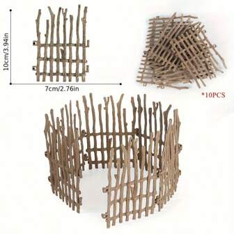 Conjunto de 10 piezas de cercado de granja - Accesorios de corral para caballos para granero, pasto y establos para caballos - Juguetes de cerca de plástico de colores para caballos y figuras de animales de granja