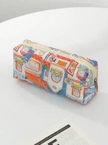 1PC Exquisite Multi-Color Rabbit Jacquard Makeup Bag, Travel Makeup Bag, Minimalist, Multifunctional, Handheld Makeup Bag Travel Essentials Travel Accessories Travel Must Haves