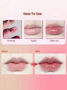 1 pieza Leoyol Lápiz labial hidratante transparente con aceite hidratante para labios