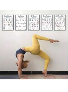 1 Stück/Set 5 Stück Gewichtsverlust & Formung Fitness Poster - Leinwandkunst für Muskeltraining, Gym Yoga Home Training Referenzanleitung, ungerahmte Raumdekoration Wohndekoration Wanddekoration Schlafzimmerdekoration Wandkunst