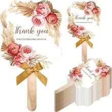 10 Hochzeits-Gästefächer mit Danke-Aufschrift als Foto-Requisiten, Hochzeitsdekoration, ein gutes Geschenk zur Belebung der Atmosphäre, geeignet als Geschenk für die Hochzeitsgesellschaft an Ihre Familie