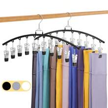 2 Packs Legging Organizer For Closet, Ginyoyo Metal Gym Clothes Organizer With 20 Clips Holds 20 Leggings, Hangers Space Saving, Closet Organizers And Storage, Room Organization Essentials, Black