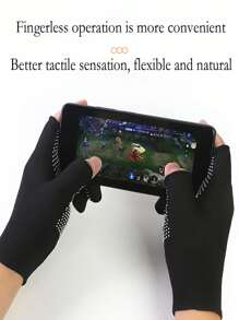 Touchscreen Fingerless Gloves, Anti-Slip & Wear-Resistant For Outdoor Riding, Climbing, Labor Protection, Courier Sorting, Warehouse - Multicolor - View 5