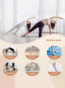 1 Pair/5 Pairs Solid Color Cotton Yoga Socks With Anti-Slip Massage Dots, Comfortable Breathable Socks For Dance & Sports