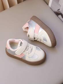 Girls' Canvas Sneakers Spring & Summer, New Kids Moving Shoes, Soft Bottom Hook And Loop Toddler Infant Babies Walking Shoes, Low-Top Boys & Girls School Running Shoes