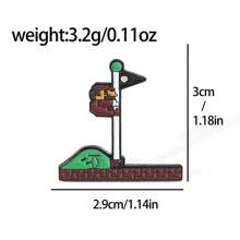 SuperMario SuperMario 1/2 Pcs Creative Cartoon Mario Game Brooch Personalized Flagpole Love Enamel Pin Metal Badge Jewelry Clothing Backpack Accessories A Gift For Friends