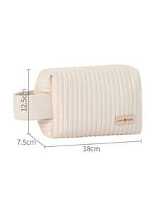 حقيبة مكياج مخططة من جلد البولي يوريثان مخصصة، حقيبة تخزين مخصصة للأحرف الأولى للفتيات، حقيبة أدوات تجميل محمولة للسفر، حقيبة غسيل كبيرة السعة، حقيبة تجميل مطرزة، هدية وصيفة العروس، هدية للأم، هدية عيد ميلاد، هدية لصديق ومعلم، هدية عيد الميلاد/العطلات، هدية نسائية مخصصة، ذكرى سنوية، عيد الميلاد، عيد الأم، هدية عيد الحب