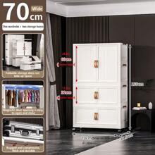 5/4/3/2/1 Layer No-Assembly Storage Cabinet, Children's Wardrobe, Bedroom Collapsible Simple Clothing Cabinet For Rental Home, Baby Organizer - Solid Color - View 27