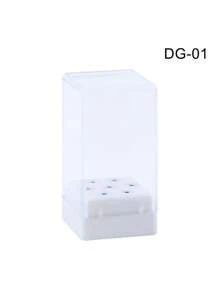 7/10/48/100 Holes Nail Drill Bit Storage Box, White & Rose Red Empty Box, Nail Drill Display Rack, Nail Art Accessories & Tools