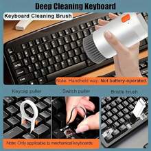 Cleaning Kit, Computer Keyboard Brush, Headphone Cleaning Pen, Screen Cleaning Spray Bottle Set, Multi-Function Tool, Keycap Switch Puller With Storage Box