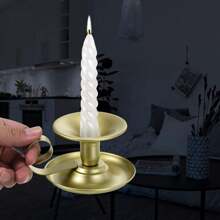 1pc Metal Candle Holder, Retro Hand-Held Tea Cup Candle Stands Gifts Birthday Graduation,Wedding