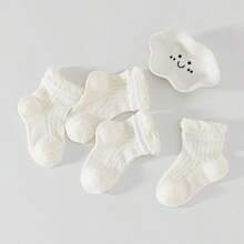 3 Pairs Mixed Newborn Baby & Toddler Anti-Slip Short Mesh Socks For Indoor Crawling, Summer Thin Style