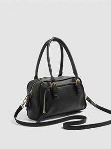 新款时尚简约单肩包，休闲百搭枕头形手提包，大容量斜挎包