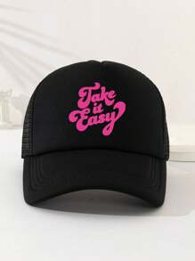 1pc Unisex Sponge Printed Decorative Interesting Trucker Cap, Baseball Cap, Sun Hat, Dad Cap, Suitable For Daily Wear, Outdoor Travel, Hiking, Beach, Vacation - Multicolor - View 6