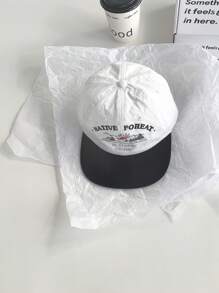 1pc Fashionable Embroidered Casual Flat Brim Baseball Cap, New Spring/Summer Street Letter Embroidery Unisex Hip Hop Soft Top Hat,Beach,Vacation - Multicolor - View 20