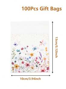 50/100pcs Spring Floral Polka Dot Self-Sealing Candy Bags, Gift Bags, Gift Wrapping Bags, Snack Bags, Chocolate Cookies Baking Bags, Candy Packaging Bags, Packaging Bags, Spring Decor, Spring Party Supplies, 1st Birthday Party Supplies, Wedding Decor, Bridal Shower Favors, Baby Shower Supplies, Birthday Party Decorations, Gender Reveal Party Supplies, Holiday Party Decor, Spring Home Decor - Spring Wildflowers - View 10