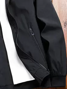 Giacche casual da uomo con collo a lupetto - colore unito morbido, chiusura con zip, maniche lunghe, stile business, adatto per attività all'aperto, versatile e traspirante