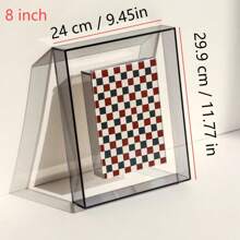 5/6/7/8 Inch Colorful Acrylic Photo Frame Box Diy Poster Mounting Display Stand Table Ornaments Creative Picture Message Board Holder Gifts Birthday Graduation