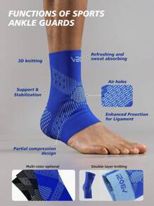 VBOSI 1 件女式男式 3D 针织压缩踝套 - 男女通用，适合篮球、羽毛球和健身房训练健身配件