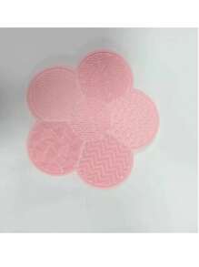 1 szt. Silikonowa podkładka matowa z wzorem kwiatu jabłka z przyssawką, silikonowa podkładka matowa narzędzie kosmetyczne, mata do czyszczenia pędzli do makijażu