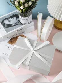 Elegant White Ribbon 25yards/Roll 10-40mm Ribbon Suitable For Gift Packaging, Cake Decoration, Diy Bow, Handicraft Decoration Ribbons - White - View 9