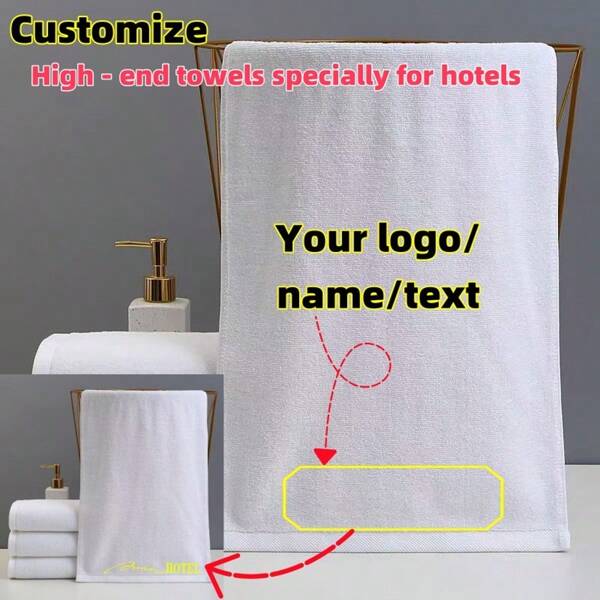 Customized Bath Towels And Hand Towels, The Same Style As Those In Hotels. A High - Quality And Skin - Friendly Choice! Exclusive Logos, Names, Or Texts Can Be Printed To Meet The Personalized Needs Of Hotels And Homestays, Enhancing Brand Images. Shower Towels For Beauty Salon, Hotel Sports,Home Essentials, Towel, Skin Care
